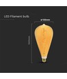 St120 Vt-2273 lampa 4W - spiral, glödtråd, 2700K, bärnstensfärgat glas