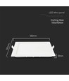 6W Fyrkantig LED infälld panel - 490lm, 6400K, Hål: 11x11 cm, Mått: 12x12 cm, flicker free