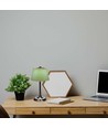 1,5W LED bordslampa, 3-i-1 - Krom/Ljusgrön, touch dimbar, laddningsbar, USB-C, Ø14x28 cm