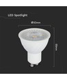 6W GU10 LED lampa - 445lm, 38°, Samsung LED chip, ersätter 60W