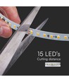 120 VT-2835 LED löpande ljuslist 10W/m - 24V, 3000K, IP20, kopplingsbar, 10 m/rulle, pris per meter