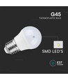 3 st. E27 4,5W LED klotlampor - G45, 4000K, vitt glas, 3-pack