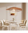 E27 designer pendelupphäng med hamparep - 60cm, brun, IP20, utan ljuskälla