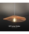 E27 designer pendelupphäng med hamparep - 60cm, brun, IP20, utan ljuskälla