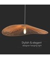 E27 Designer pendelupphäng i rep - 1 meter, max 40W, IP20, Ø80cm, 2 års garanti