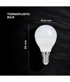 E14 6,5W LED klotlampa - P45, Samsung LED chip, 600lm