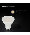 GU10 10W LED lampa - 1000lm, 110 grader, Samsung LED chip, matt glas