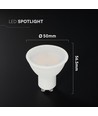 GU10 10W LED lampa - 1000lm, 110 grader, Samsung LED chip, matt glas