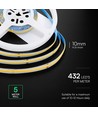 5m 10W/m LED COB strip - 24V, IP20, 3000K, 1000lm/m