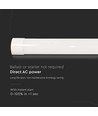 6x 40W komplett LED-armatur - 120 cm, 3 års produktgaranti, 230V