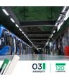 6x V-Tac 40W slim LED armatur - 120 cm, 3 års producentgaranti, 230V