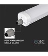 12 st. V-Tac vattentät 48W komplett LED-armatur - 150 cm, 120lm/W, IP65, vidarekopplad 230V