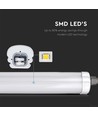 12 st. V-Tac vattentät 48W komplett LED-armatur - 150 cm, 120lm/W, IP65, vidarekopplad 230V