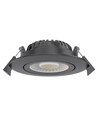 10x 7W lågprofil downlight RA96 - DimToWarm+CCT, Hål: Ø6,8 cm, svart kant, dimbar