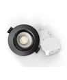 10x 7W lågprofil downlight RA96 - DimToWarm+CCT, Hål: Ø6,8 cm, svart kant, dimbar
