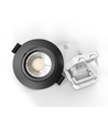 10x 7W lågprofil downlight RA96 - DimToWarm+CCT, Hål: Ø6,8 cm, svart kant, dimbar