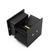 6-pack 6W CUBIC PRO vägglampa - IP65, svart, vidarekoppling, justerbar, fyrkantig, upp/ner, inne/ute, inkl. ljuskälla