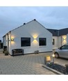 6-pack 6W CUBIC PRO vägglampa - IP65, svart, vidarekoppling, justerbar, fyrkantig, upp/ner, inne/ute, inkl. ljuskälla