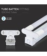 120 cm 2x18W T8 LED dubbelarmatur - Samsung chip, inkl. LED-rör