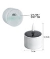 6-pack LED solcells-ljus - Ø5cm, 6,4cm hög, IP44 utomhus