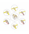 LED-strip multi-skarv - 8mm, enfärgad, IP20, 5V-24V