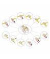 LED-strip multi-skarv - 8mm, enfärgad, IP20, 5V-24V