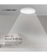 36W LED taklampa - IP44, Ø35cm, höjd: 6,1cm, vit kant