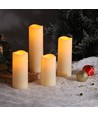 4-pack LED utomhus blockljus, fjärrkontroll, Ø5,5cm - Timer, vattentät