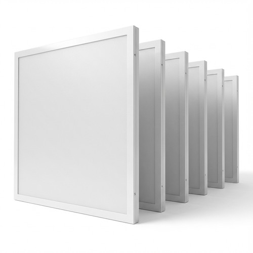 6x LED-paneler 60x60 i ram - Höjd:28mm, 40W, för direktmontering