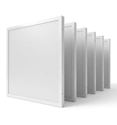 6x LED-paneler 60x60 i ram - Höjd:28mm, 40W, för direktmontering