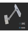 455 VT-7009CH bild-/spegelampa 9W - rörlig, fyrkantig ram, krom, 3000K