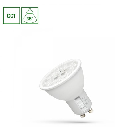 Spectrum LED 3/5/7W GU10 - 230V, CCT, 38°, med lins