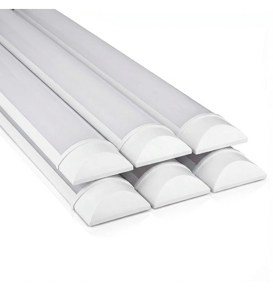 6x V-Tac 40W slim LED armatur - 120 cm, 3 års producentgaranti, 230V