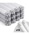 12 st. Limea T8 LED dubbelarmatur - Inkl. 24 st. 24W 150cm LED-rör, IP65 vattentät