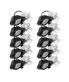 10x 7W lågprofil downlight RA96 - DimToWarm+CCT, Hål: Ø6,8 cm, svart kant, dimbar