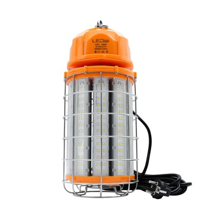 150W Arbetsbelysning LED med karbinhake och 5m sladd - 5000K, Schuko-kontakt