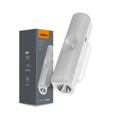 LED nattlampa - uppladdningsbar, rörelsesensor