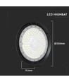 VT-92201 LED högloftslampa 200W - 4000K, 135 lm/W