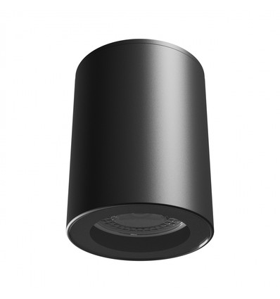 GU10 utanpåliggande spot - Svart, IP44, rund, taklampa, utan ljuskälla