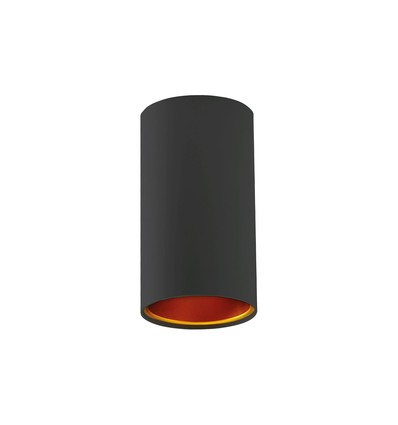 Chloe GU10 påbyggnadsspot - Svart/guld, Ø7cm, aluminium, utan ljuskälla