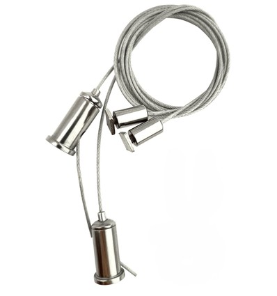 Wireupphäng för armatur - 1 meter, justerbar höjd, 2-pack