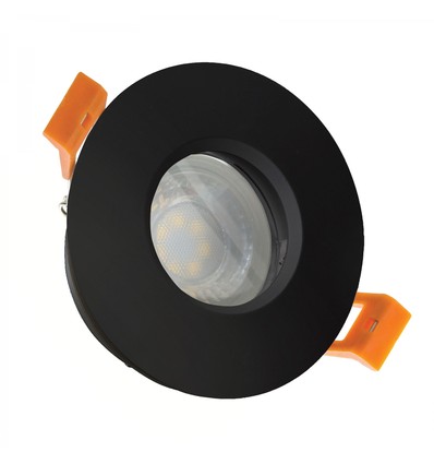 GU10 infälld spotlight, IP65 - Svart, rund, utan ljuskälla