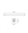 150cm 45W Vidarekopplad armatur - LED, 5400lm, IP65, industri/verkstad