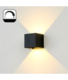 LEDlife CUBIC PRO 6W dimbar vägglampa - Länkbar, justerbar, fyrkantig, upp/ner, inomhus/utomhus, svart, IP65, inkl. ljuskälla