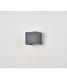 6W CUBIC PRO vägglampa - IP65, grå, vidarekoppling, justerbar, fyrkantig, upp/ner, inne / ute, inkl. ljuskälla