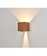 6W CUBIC PRO vägglampa - IP65, Cortenfärgad, vidarekoppling, justerbar, fyrkantig, upp/ned, inne/ute, inkl. ljuskälla