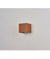 6W CUBIC PRO vägglampa - IP65, Cortenfärgad, vidarekoppling, justerbar, fyrkantig, upp/ned, inne/ute, inkl. ljuskälla