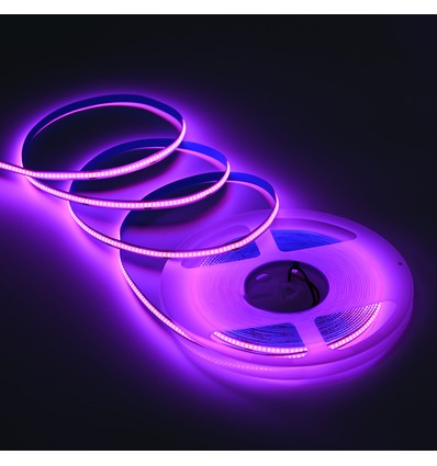 10m 9W/m Rosa COB-LED-strip - 24V DC, IP20, 320 LED/m