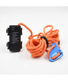 3m orange rep med RGB-ljus - Med karbinhake, max 80kg belastning