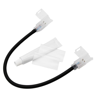 30 cm vattentät skarvkabel för 230V LED-strip (Slim COB) - Perfekt för hörn, stolpar mm., 230V